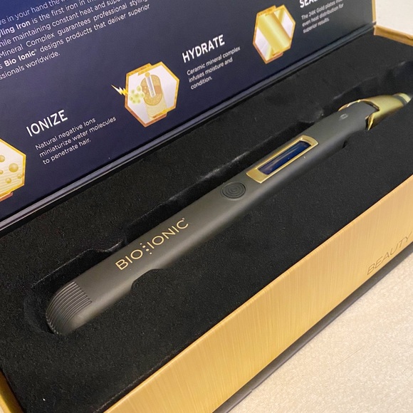 NEW* Bio Ionic Gold Pro Curling Iron 1” inch - Picture 3 of 5